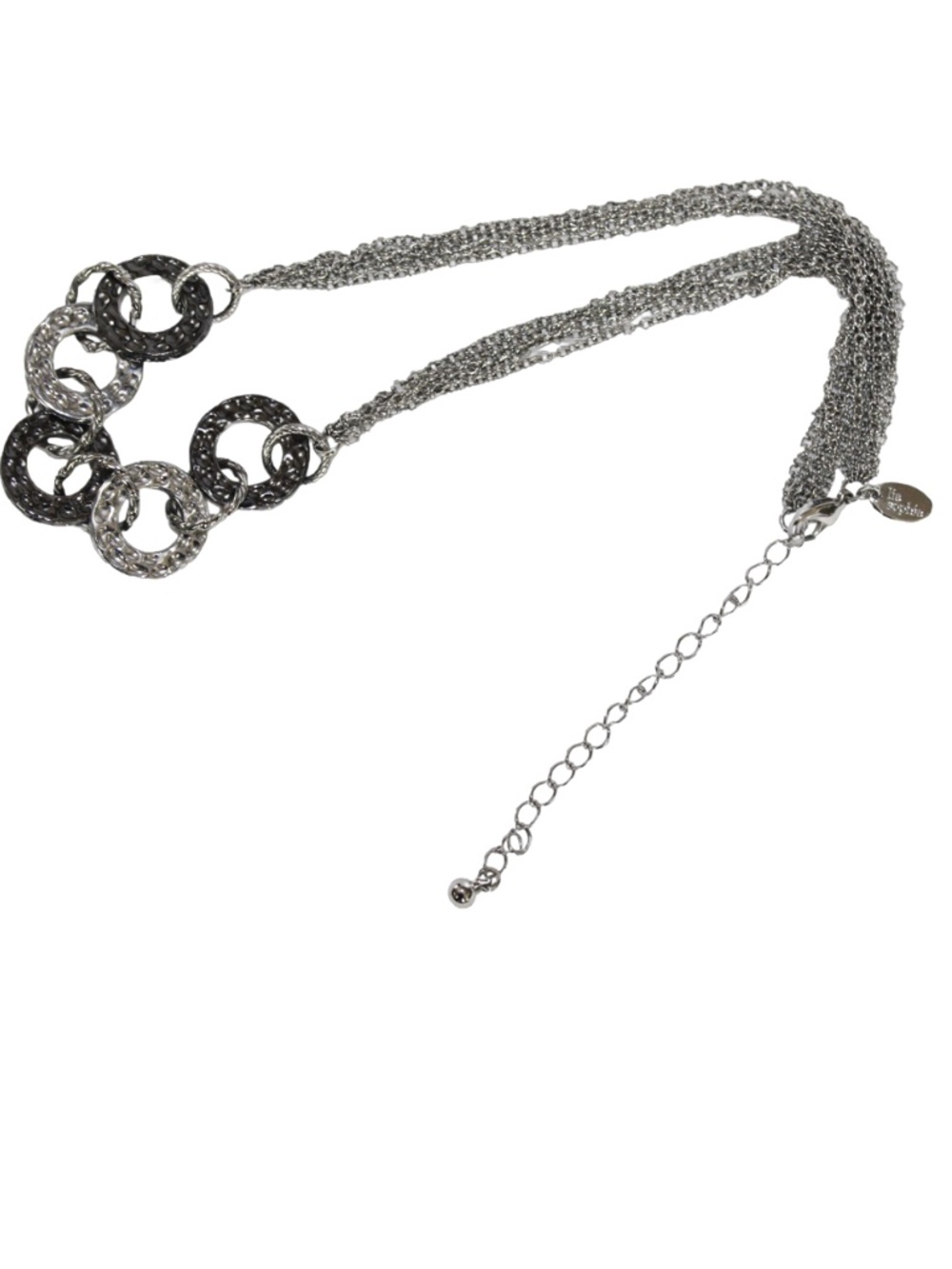Lia Sophia Necklace Silver-tone and Gunmetal - Picture 2 of 5